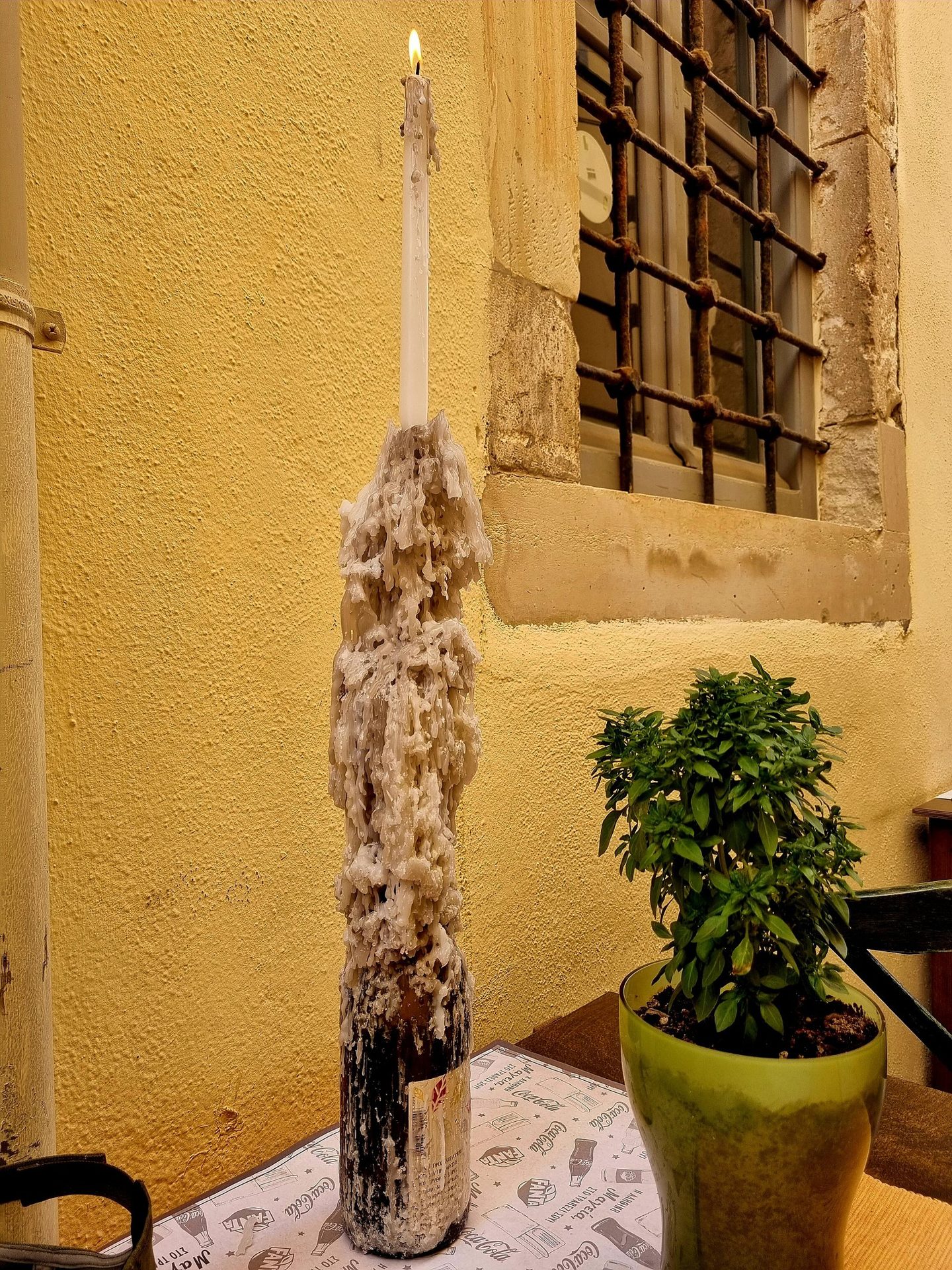Alley with taverna tables